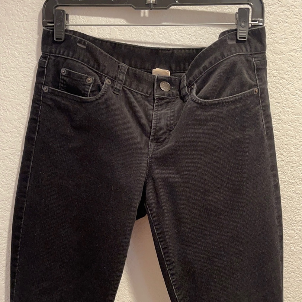 J Crew black fitted corduroy